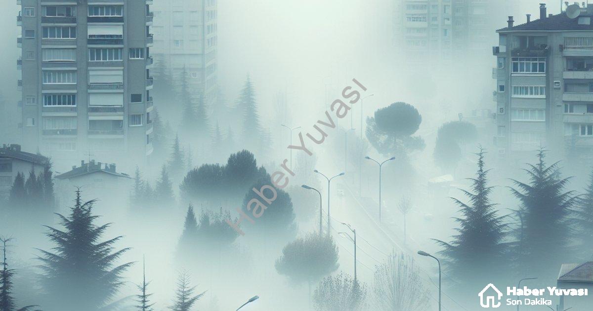 "Denizli'de Yoğun Sis Alarmı: Görüş Mesafesi 10 Metreye Kadar Düştü" başlıklı haber için fotorealist
