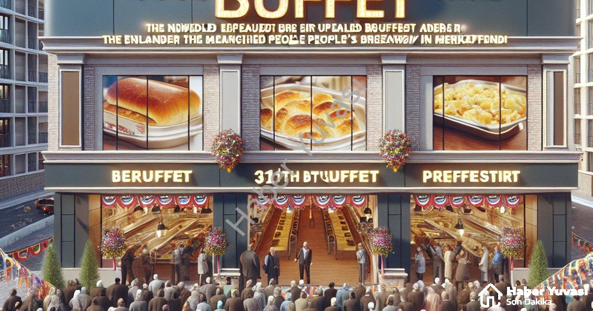 "Merkezefendi Halk Ekmek Ağı Genişliyor: 31. Büfe Hizmete Girdi" başlıklı haber için fotorealistik,