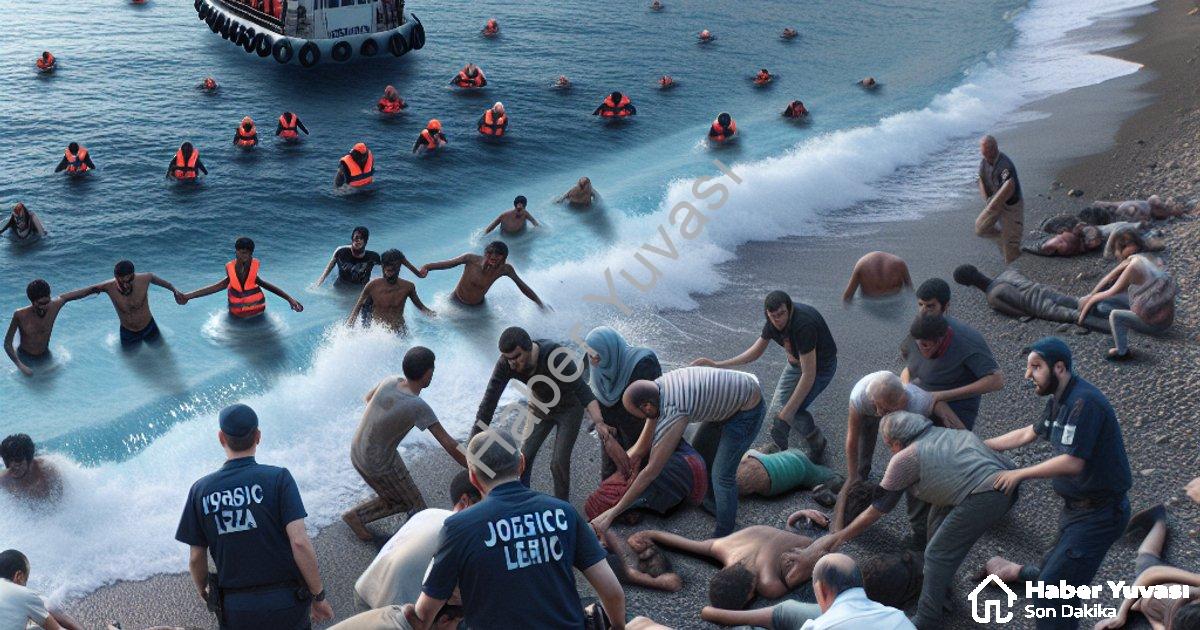 "İzmir Kıyılarında Hareketli Saatler: 120 Düzensiz Göçmen Yakalandı" başlıklı haber için fotorealist