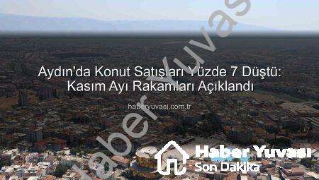 Aydın’da Konut Satışları Yüzde 7 Düştü: Kasım Ayı Rakamları Açıklandı
